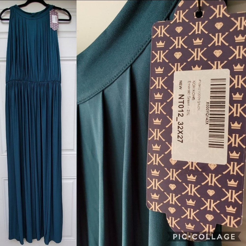 Emerald Green Sleeveless Maxi Dress